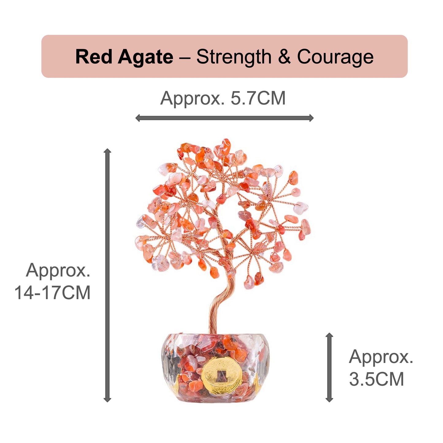 Red Agate - Feng Shui Crystal Tree