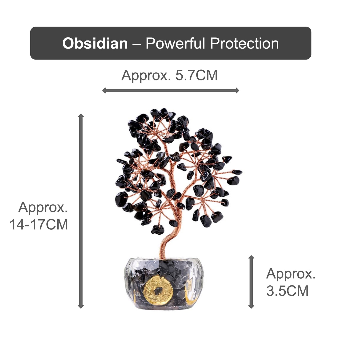 Obsidian - Feng Shui Crystal Tree