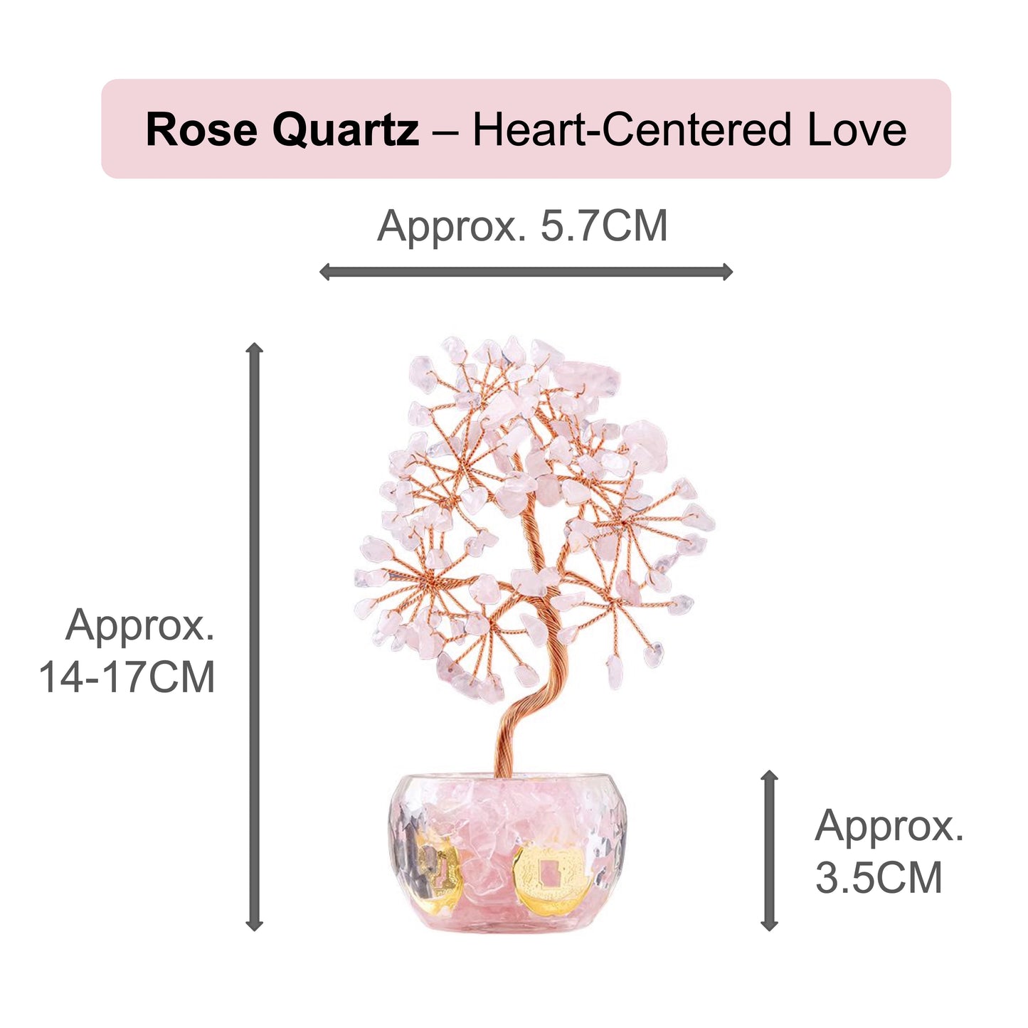 Rose Quartz - Feng Shui Crystal Tree