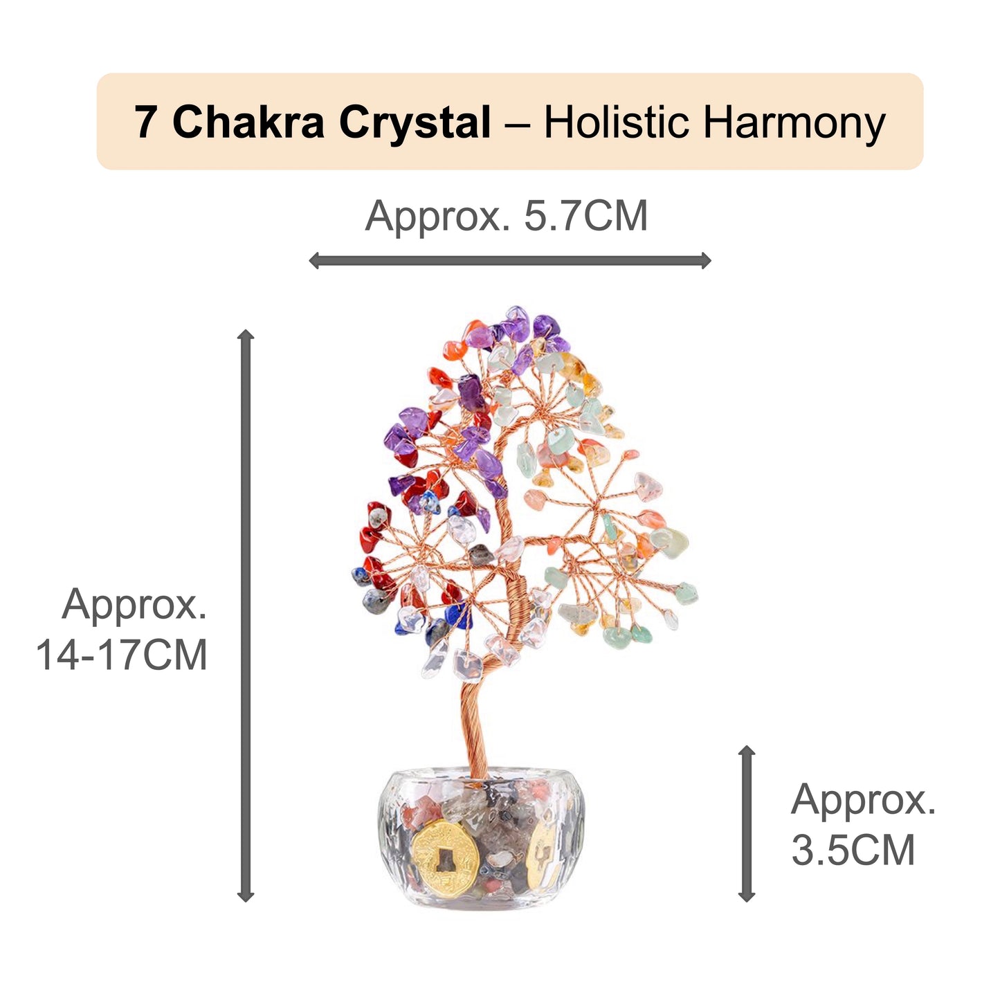 Seven Charkra Crystal - Feng Shui Crystal Tree